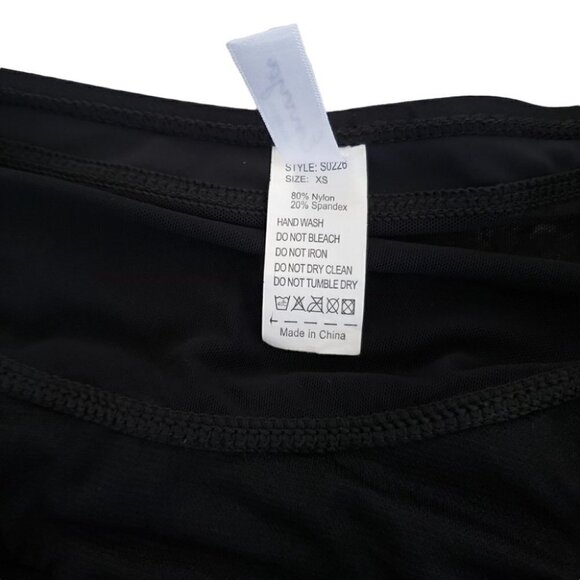 Envya Black Mesh Cut Out Sides One Piece Swimsuit XS - Picture 7 of 8